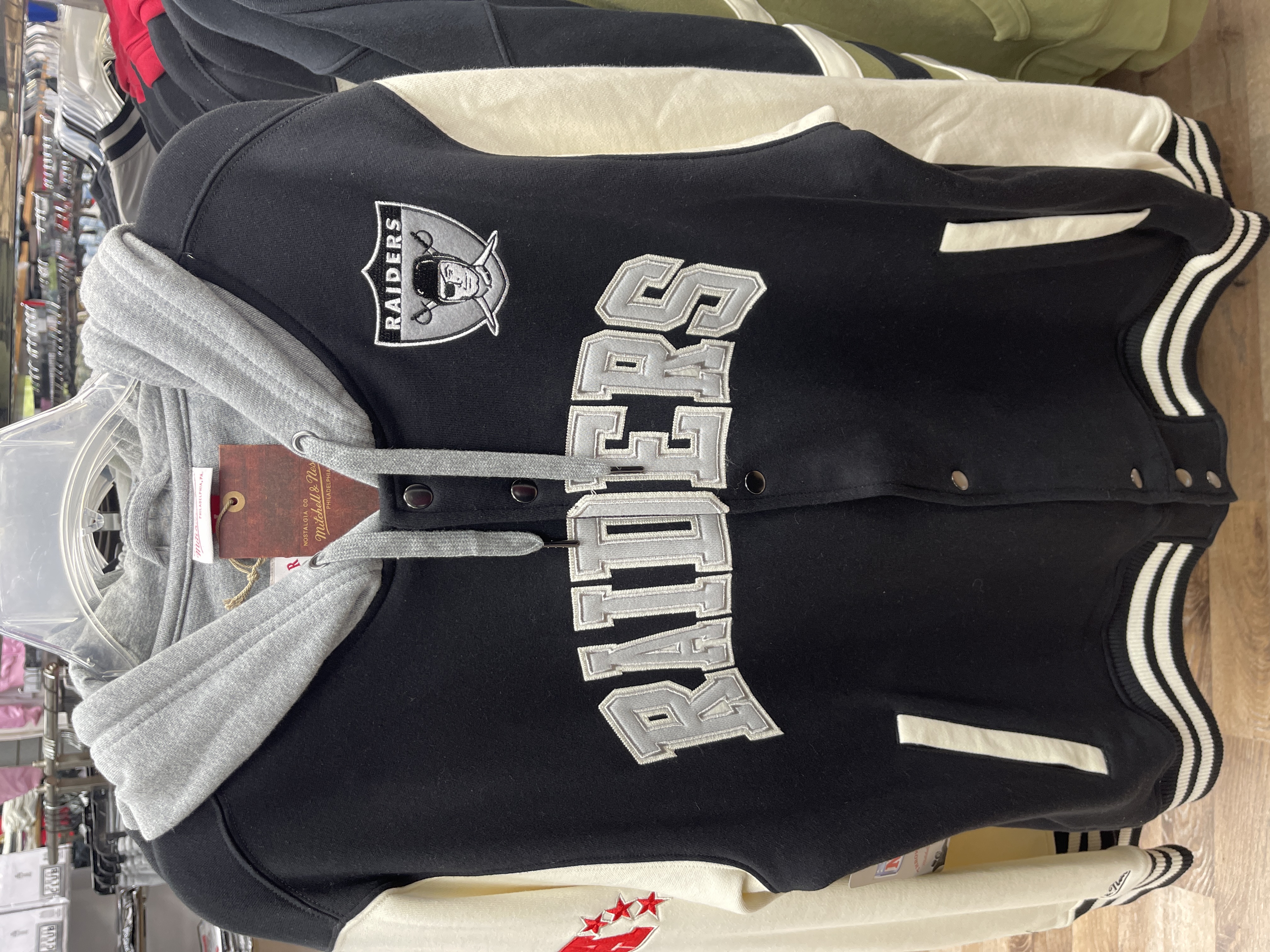 Mitchell & Ness Raiders Varsity Jacket with Hood