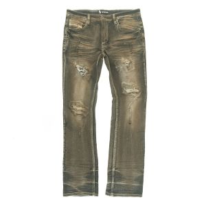Makobi Distressed Slim Fit Jeans