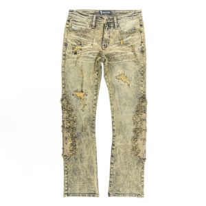 Makobi Distressed Biker Jeans