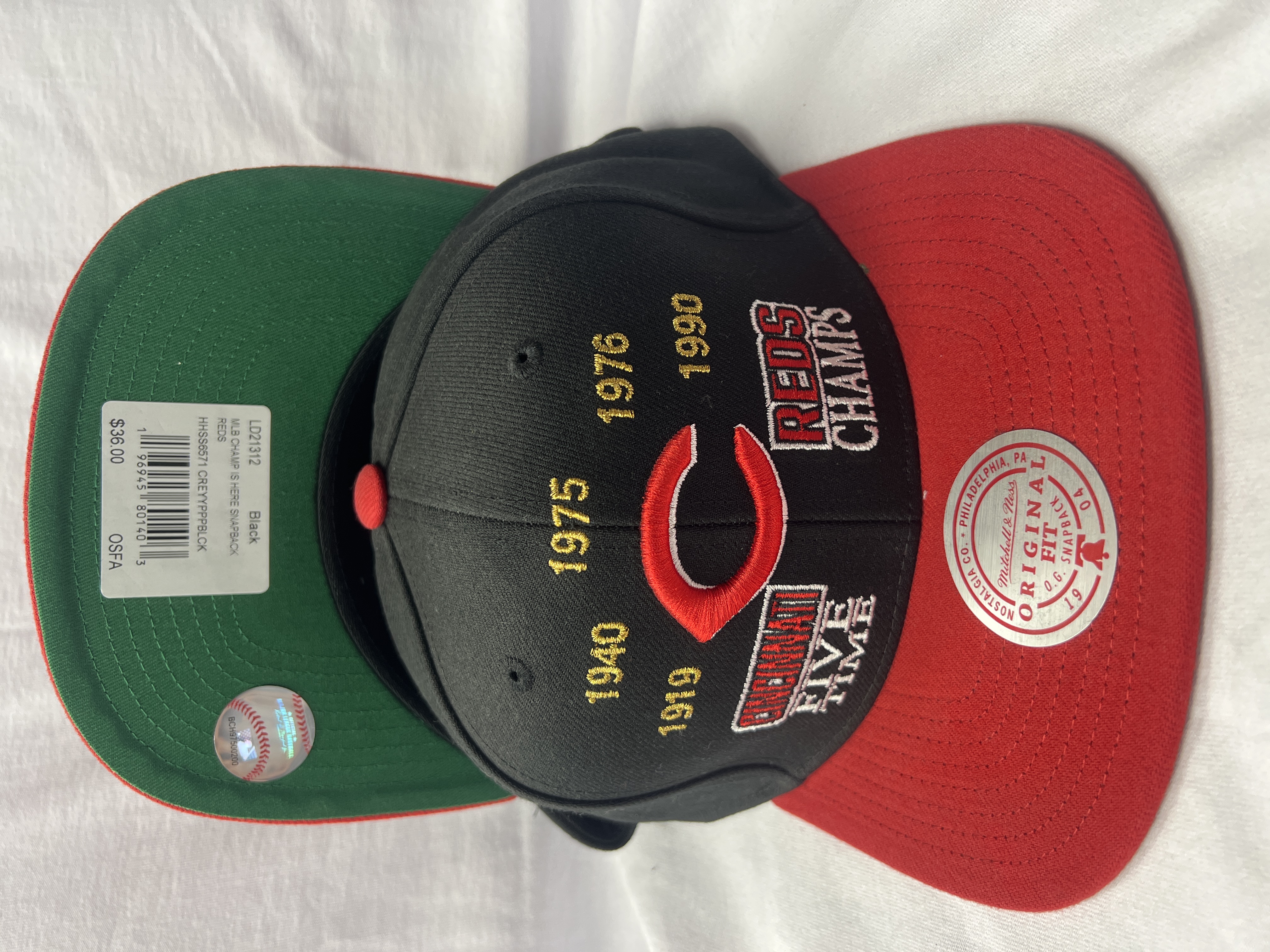 Mitchell & Ness Cincinnati Reds Five Time Champs Snapback Hat