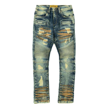 Makobi Youth Distressed Biker Jeans