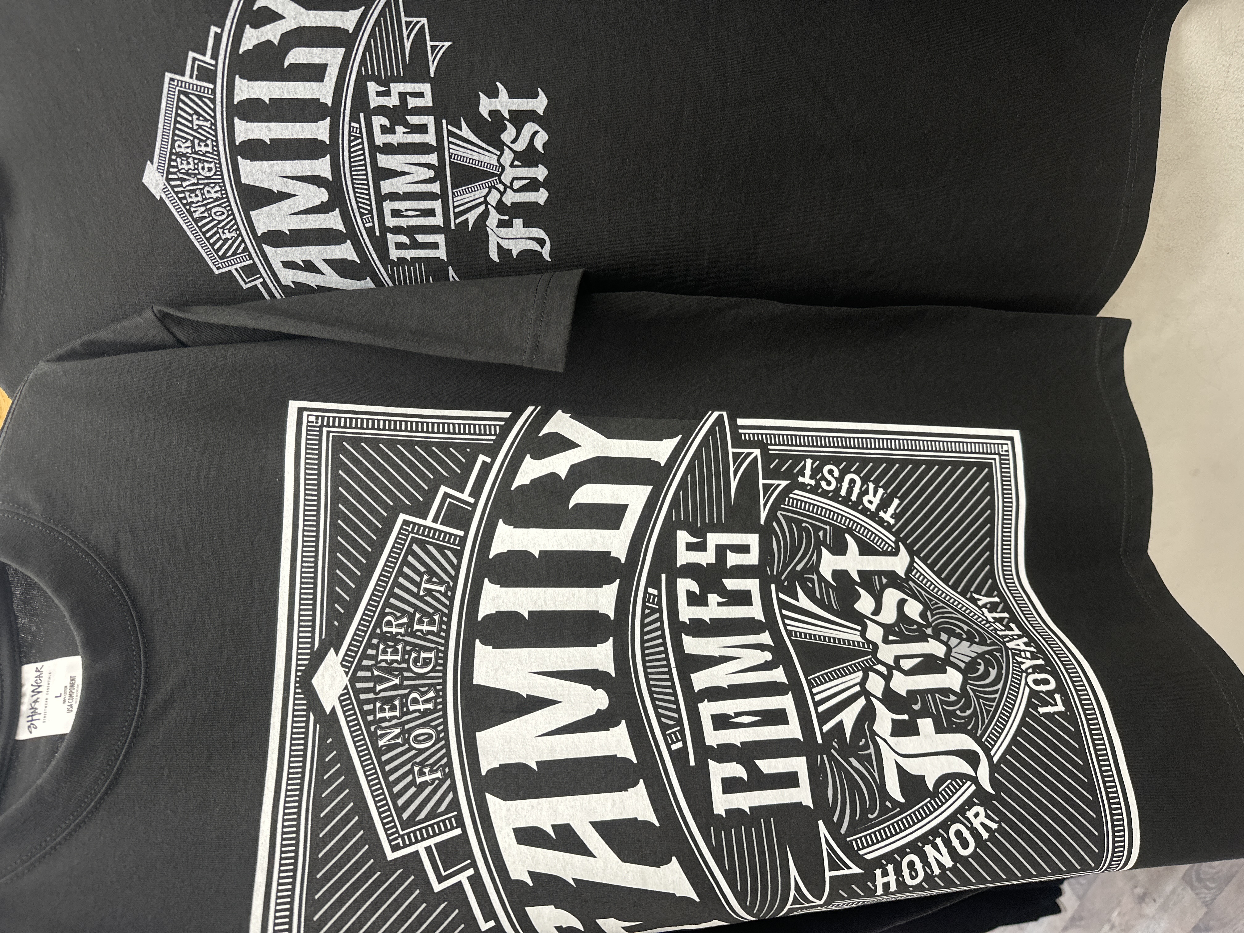 Jeans Plus Family Comes First Graphic Tee